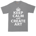 Keep Calm and Create Art tall t-shirt for men in Athletic Heather