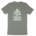 Keep Calm and Trust Jesus Ladies Short Sleeve Tee - Bamboo Blackout