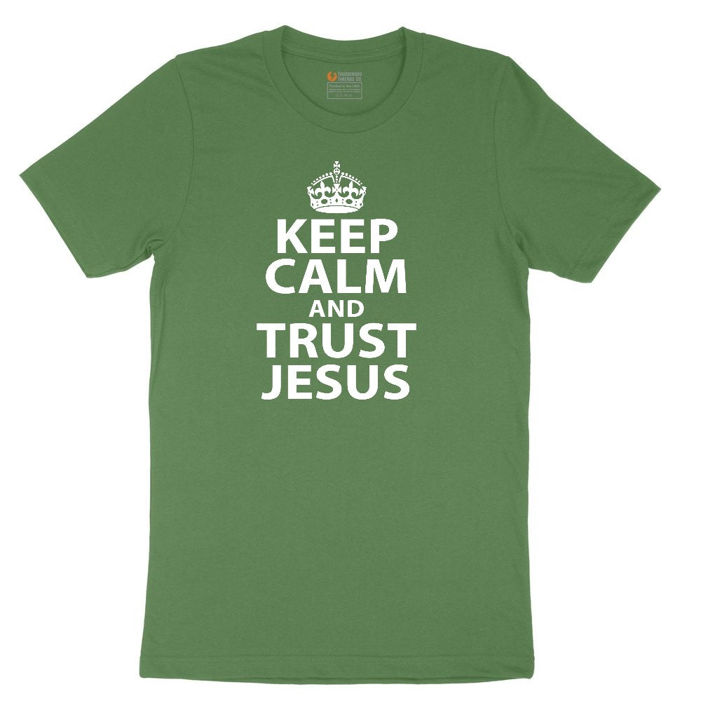 Keep Calm and Trust Jesus Youth Short Sleeve Tee - Athletic Kelly