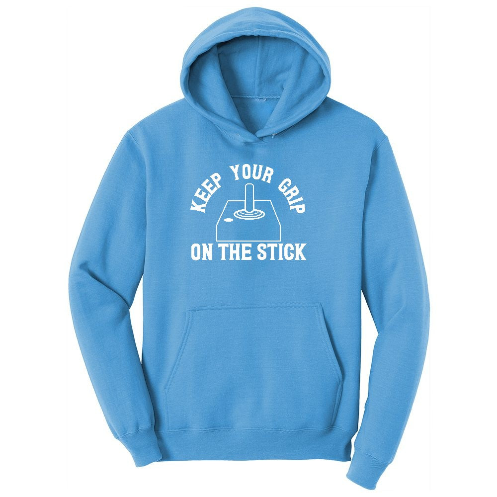 Keep Your Grip on the Stick - Mens & Ladies T-Shirt Ladies Hoodie - Aquatic Blue