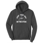 Keep Your Grip on the Stick - Mens & Ladies T-Shirt Ladies Hoodie - Dark Heather Grey