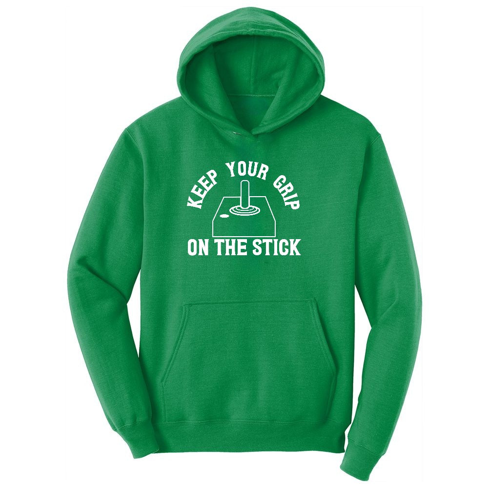 Keep Your Grip on the Stick - Mens & Ladies T-Shirt Ladies Hoodie - Kelly Green