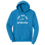 Keep Your Grip on the Stick - Mens & Ladies T-Shirt Ladies Hoodie - Sapphire