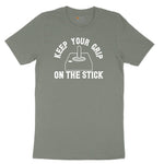 Keep Your Grip on the Stick - Mens & Ladies T-Shirt Ladies Short Sleeve Tee - Bamboo Blackout