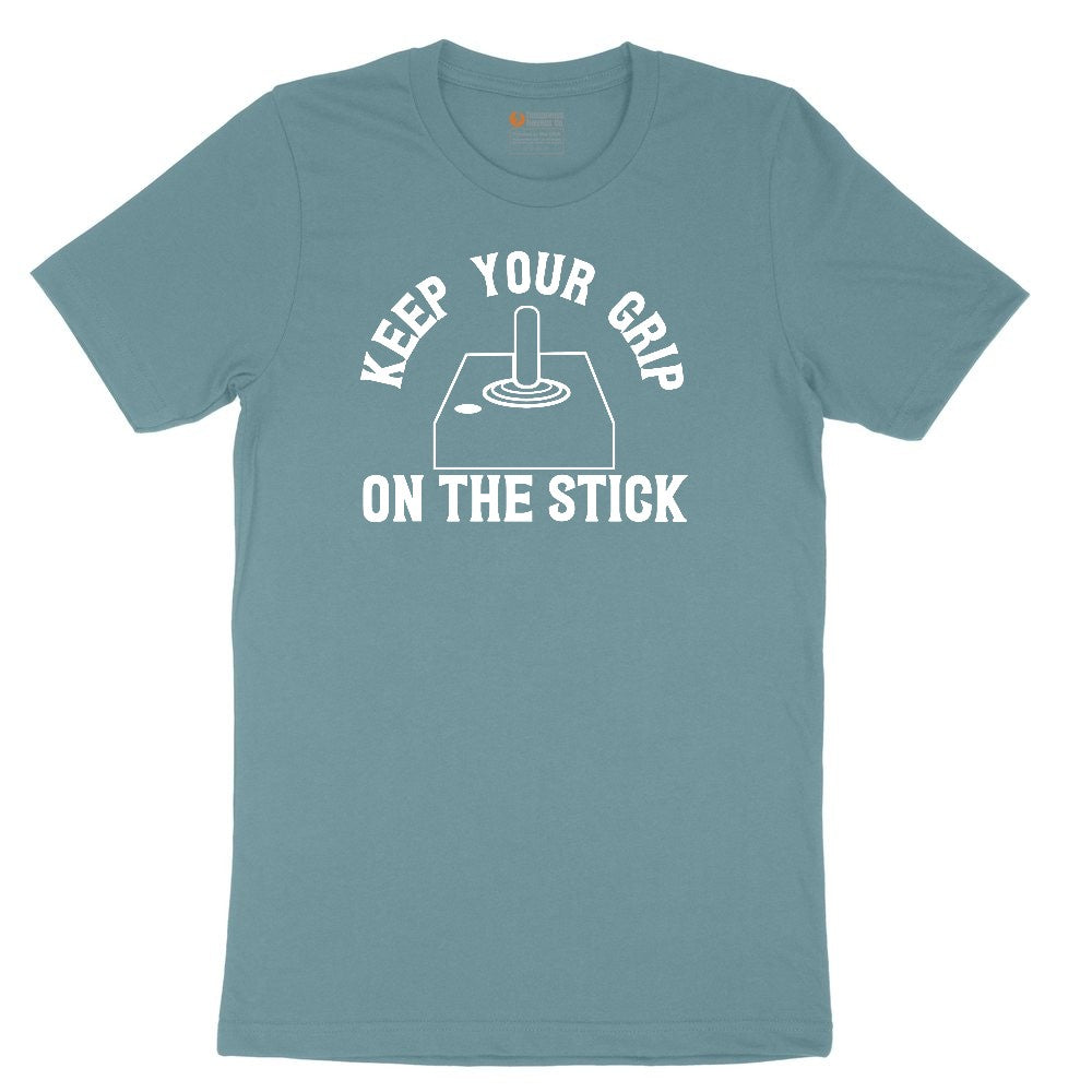 Keep Your Grip on the Stick - Mens & Ladies T-Shirt Ladies Short Sleeve Tee - Surf Blackout