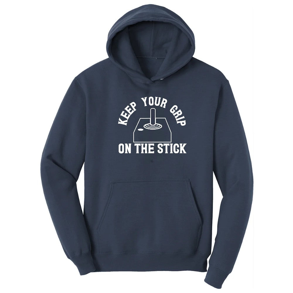 Keep Your Grip on the Stick - Mens & Ladies T-Shirt Hoodie - Navy