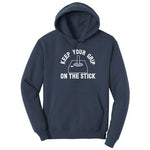 Keep Your Grip on the Stick - Mens & Ladies T-Shirt Hoodie - Navy