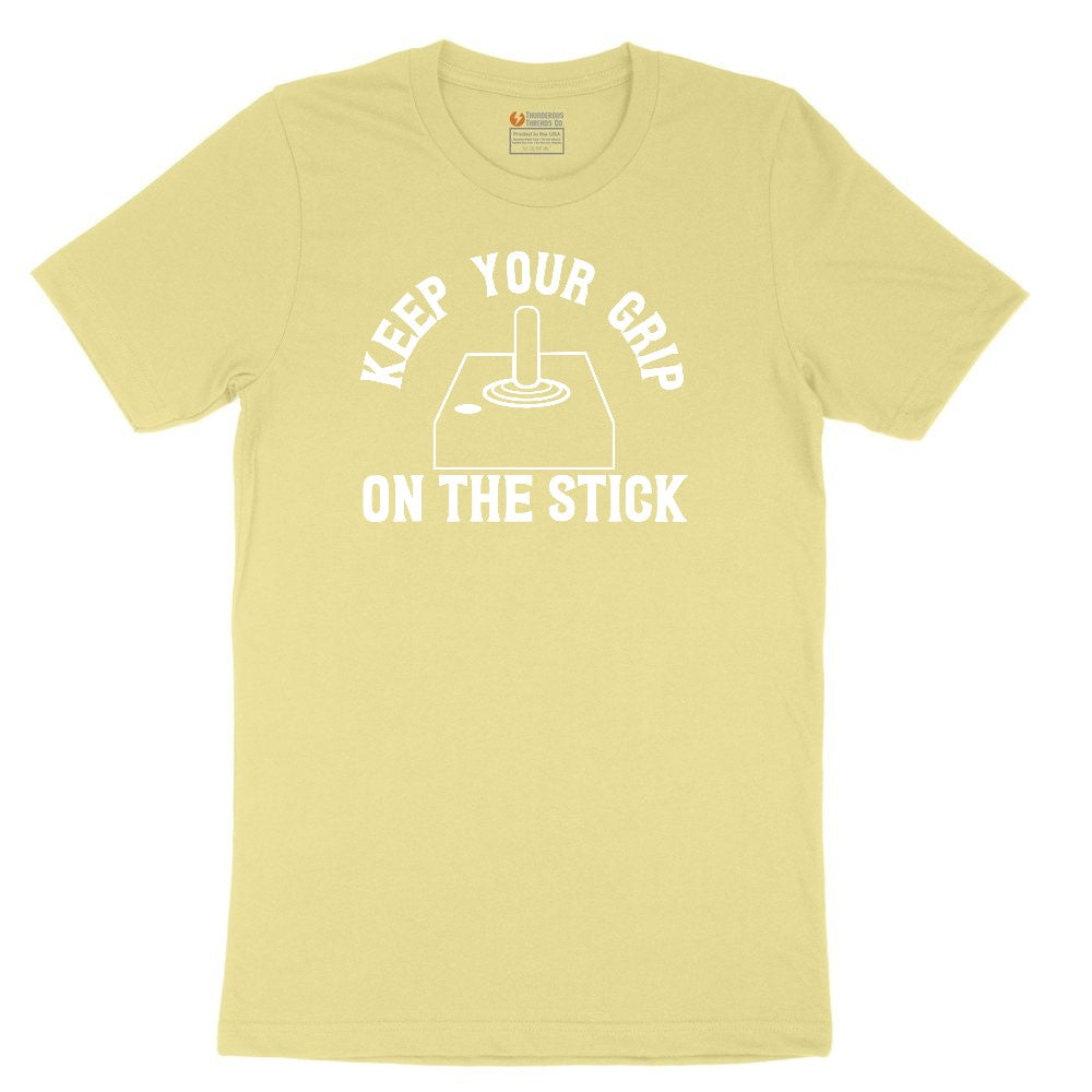 Keep Your Grip on the Stick - Mens & Ladies T-Shirt Toddler Short Sleeve Tee - Yellow