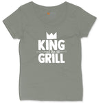 King of the Grill Ladies Curvy Tee - Bamboo Blackout