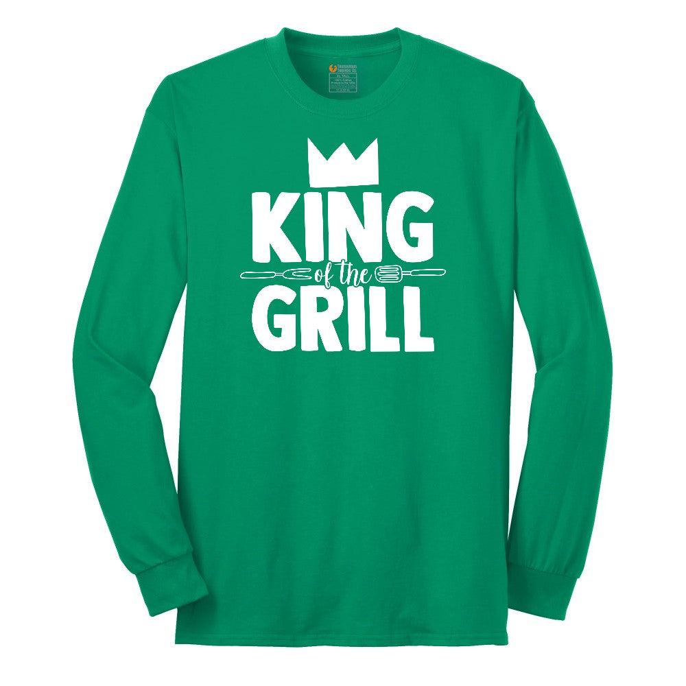 King of the Grill Long Sleeve Tee - Kelly Green