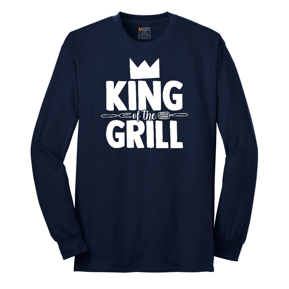 King of the Grill Long Sleeve Tee - Navy
