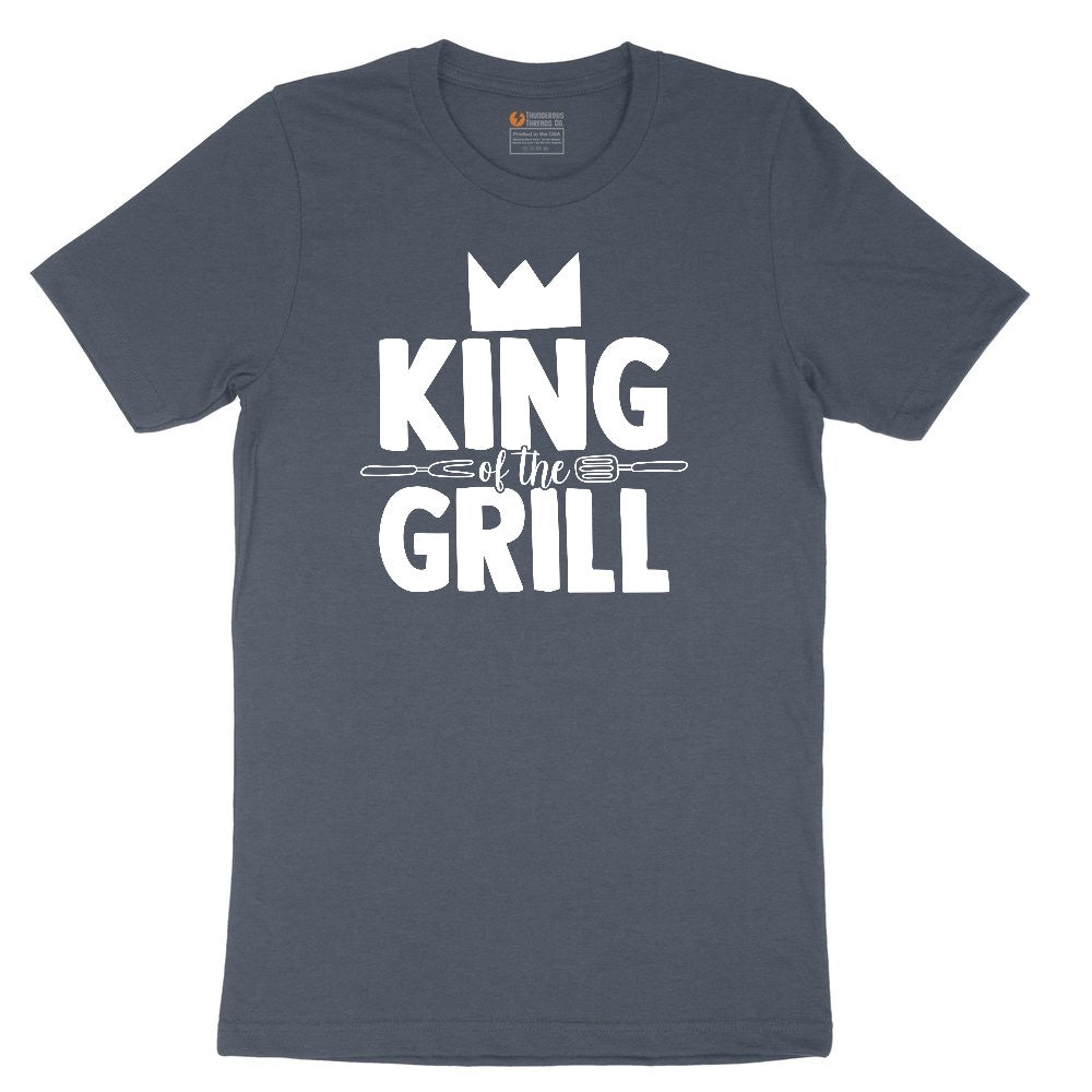 King of the Grill Toddler Short Sleeve Tee - Heather Navy