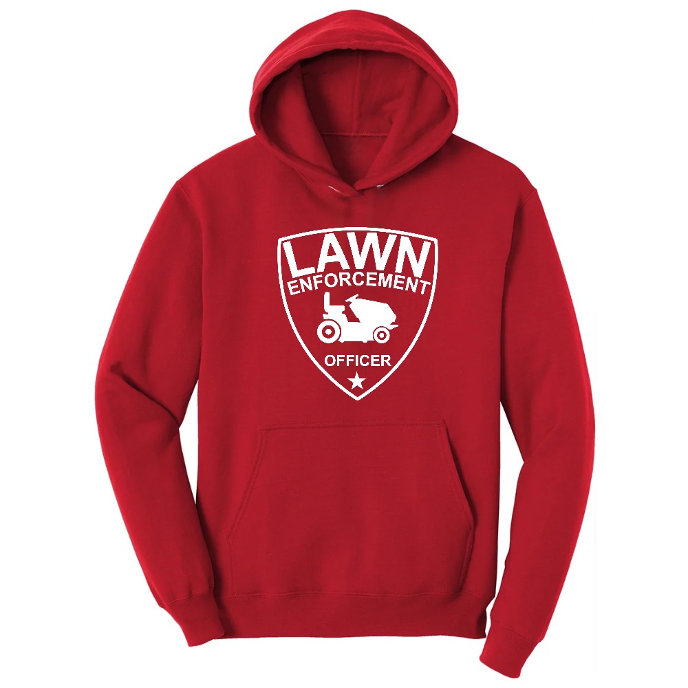 Lawn Enforcement Officer Hoodie - Red