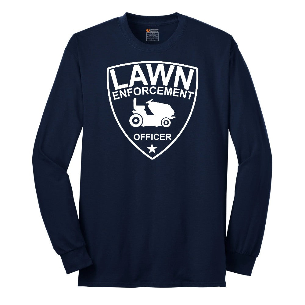 Lawn Enforcement Officer Long Sleeve Tee - Navy