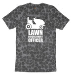Lawn Enforcement Officer No Badge Version Ladies Short Sleeve Tee - Black Leopard