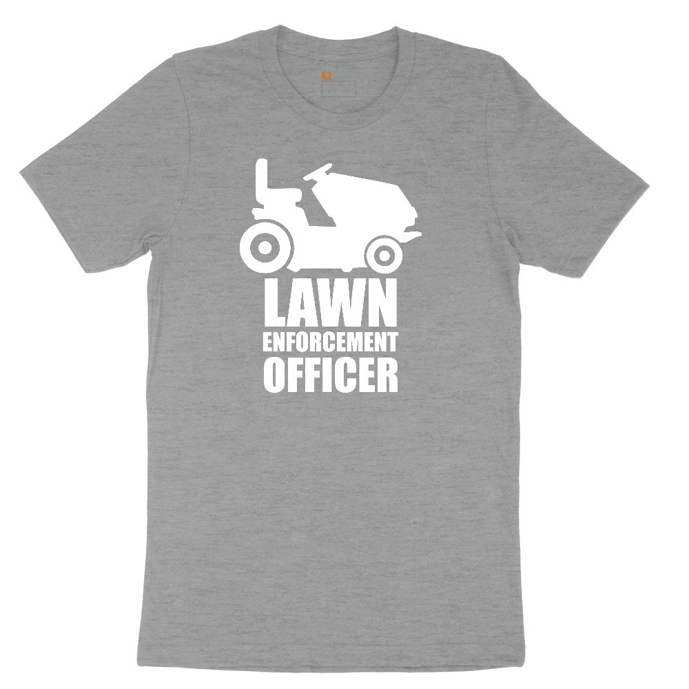 Lawn Enforcement Officer No Badge Version Ladies Short Sleeve Tee - Granite Heather