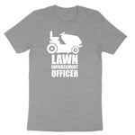 Lawn Enforcement Officer No Badge Version Ladies Short Sleeve Tee - Granite Heather