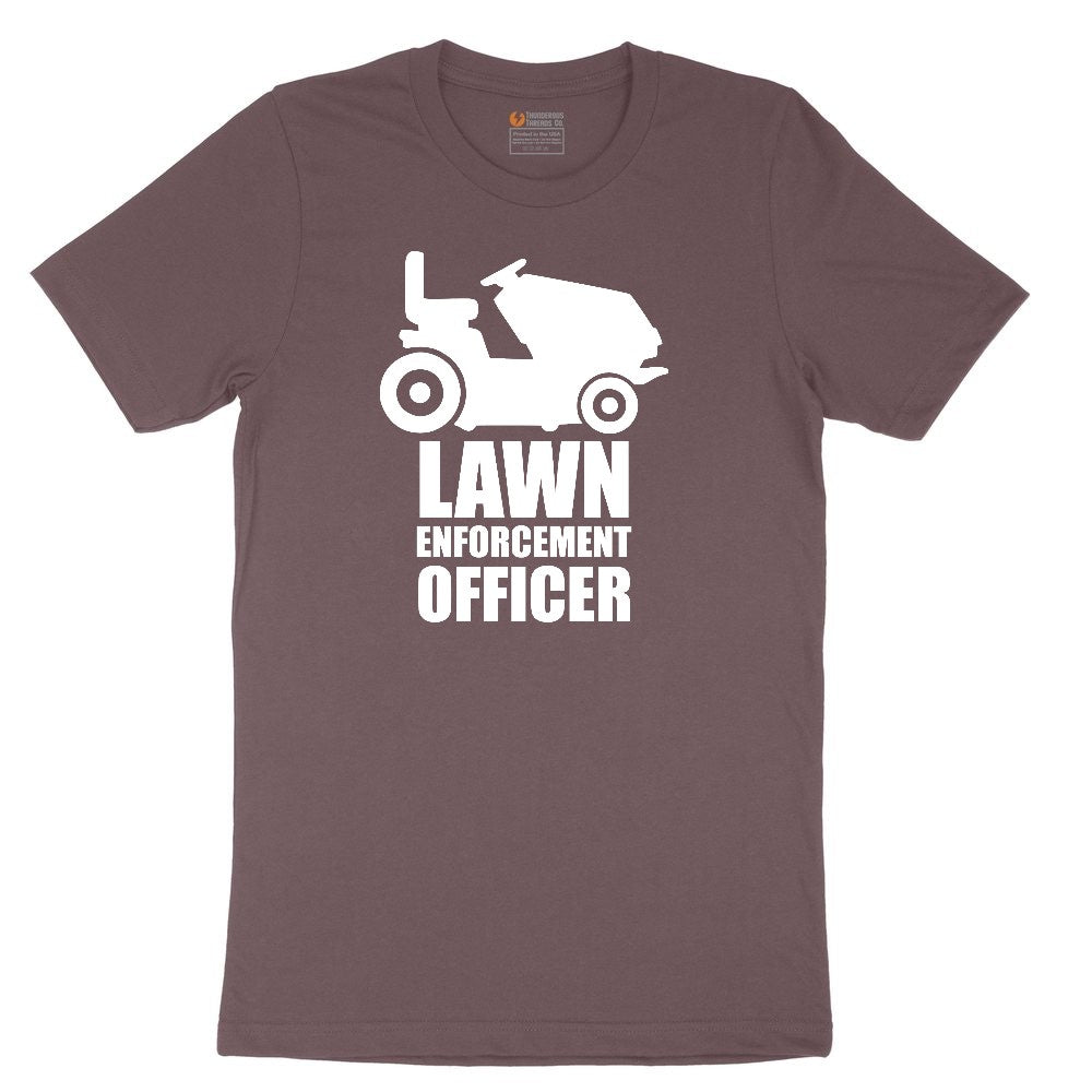Lawn Enforcement Officer No Badge Version Ladies Short Sleeve Tee - Sangria Blackout