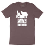 Lawn Enforcement Officer No Badge Version Ladies Short Sleeve Tee - Sangria Blackout