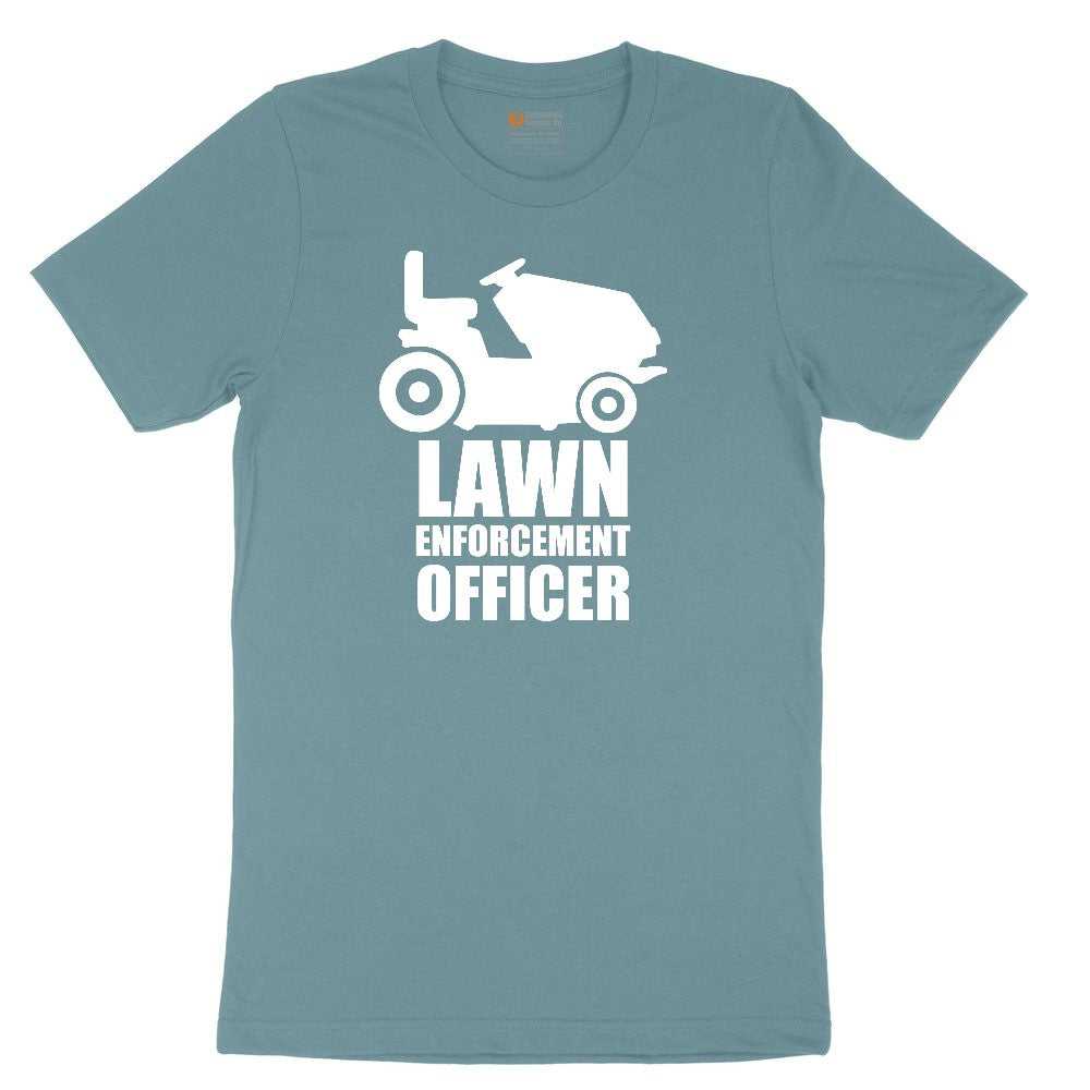 Lawn Enforcement Officer No Badge Version Ladies Short Sleeve Tee - Surf Blackout