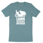 Lawn Enforcement Officer No Badge Version Ladies Short Sleeve Tee - Surf Blackout
