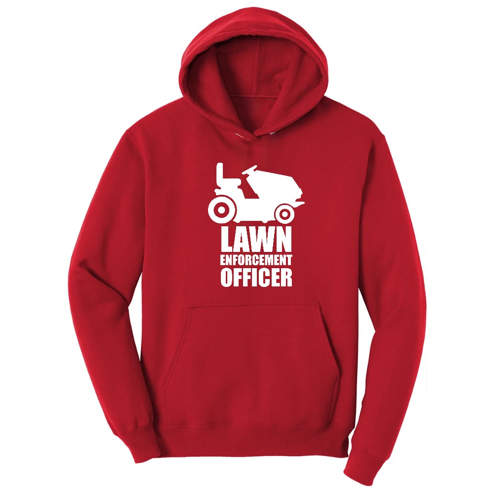 Lawn Enforcement Officer No Badge Version Hoodie - Red
