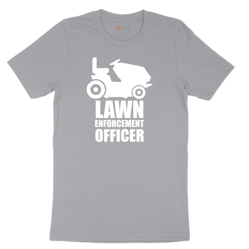 Lawn Enforcement Officer No Badge Version Short Sleeve Tee - Athletic Heather Grey