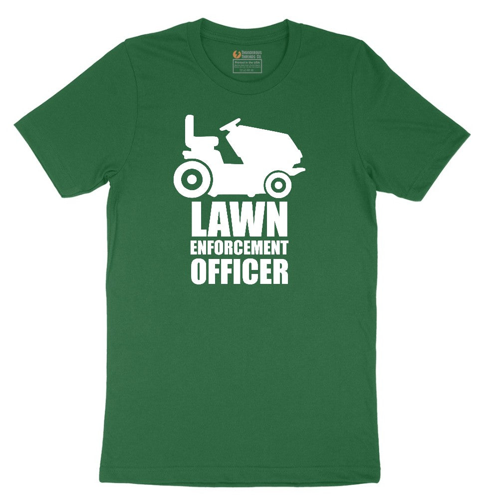 Lawn Enforcement Officer No Badge Version Short Sleeve Tee - Athletic Kelly