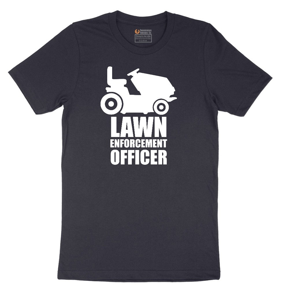 Lawn Enforcement Officer No Badge Version Short Sleeve Tee - Deep Navy