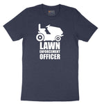 Lawn Enforcement Officer No Badge Version Short Sleeve Tee - Heather Navy