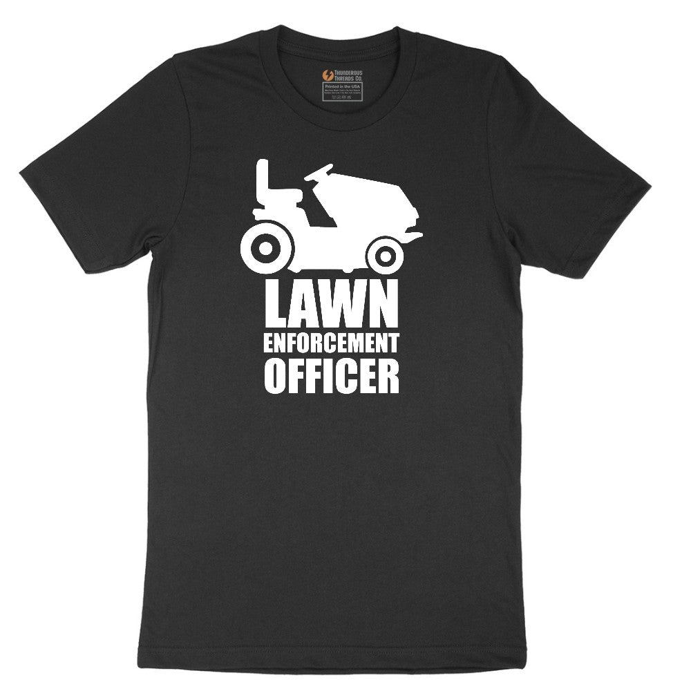 Lawn Enforcement Officer No Badge Version Short Sleeve Tee - Jet Black