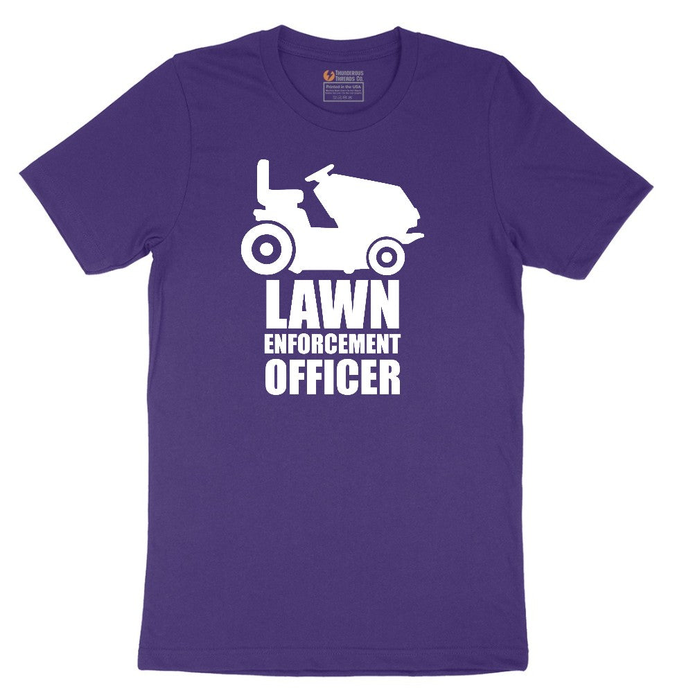 Lawn Enforcement Officer No Badge Version Short Sleeve Tee - Team Purple