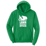 Lawn Enforcement Officer No Badge Version Youth Hoodie - Kelly Green