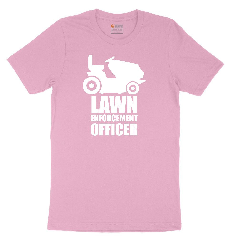 Lawn Enforcement Officer No Badge Version Youth Short Sleeve Tee - Candy Pink