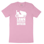 Lawn Enforcement Officer No Badge Version Youth Short Sleeve Tee - Candy Pink