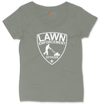 Lawn Enforcement Officer Push Mower Version Ladies Curvy Tee - Bamboo Blackout
