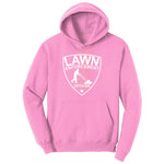 Lawn Enforcement Officer Push Mower Version Ladies Hoodie - Candy Pink