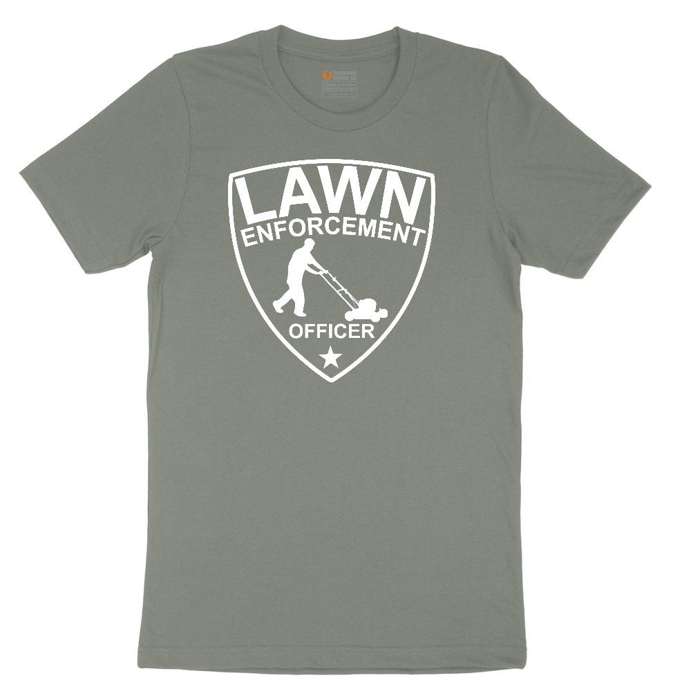Lawn Enforcement Officer Push Mower Version Ladies Short Sleeve Tee - Bamboo Blackout