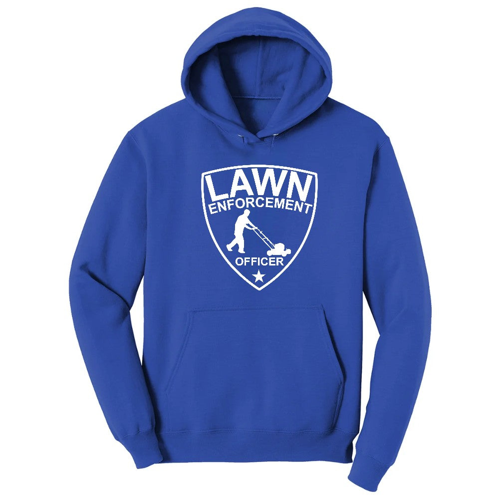Lawn Enforcement Officer Push Mower Version Hoodie - True Royal