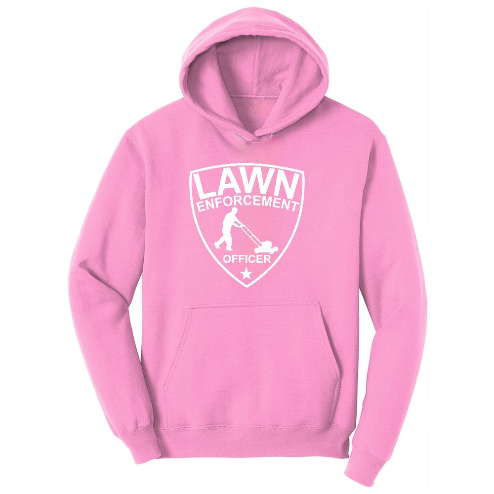 Lawn Enforcement Officer Push Mower Version Toddler Hoodie - Candy Pink