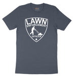 Lawn Enforcement Officer Push Mower Version Youth Short Sleeve Tee - Heather Navy