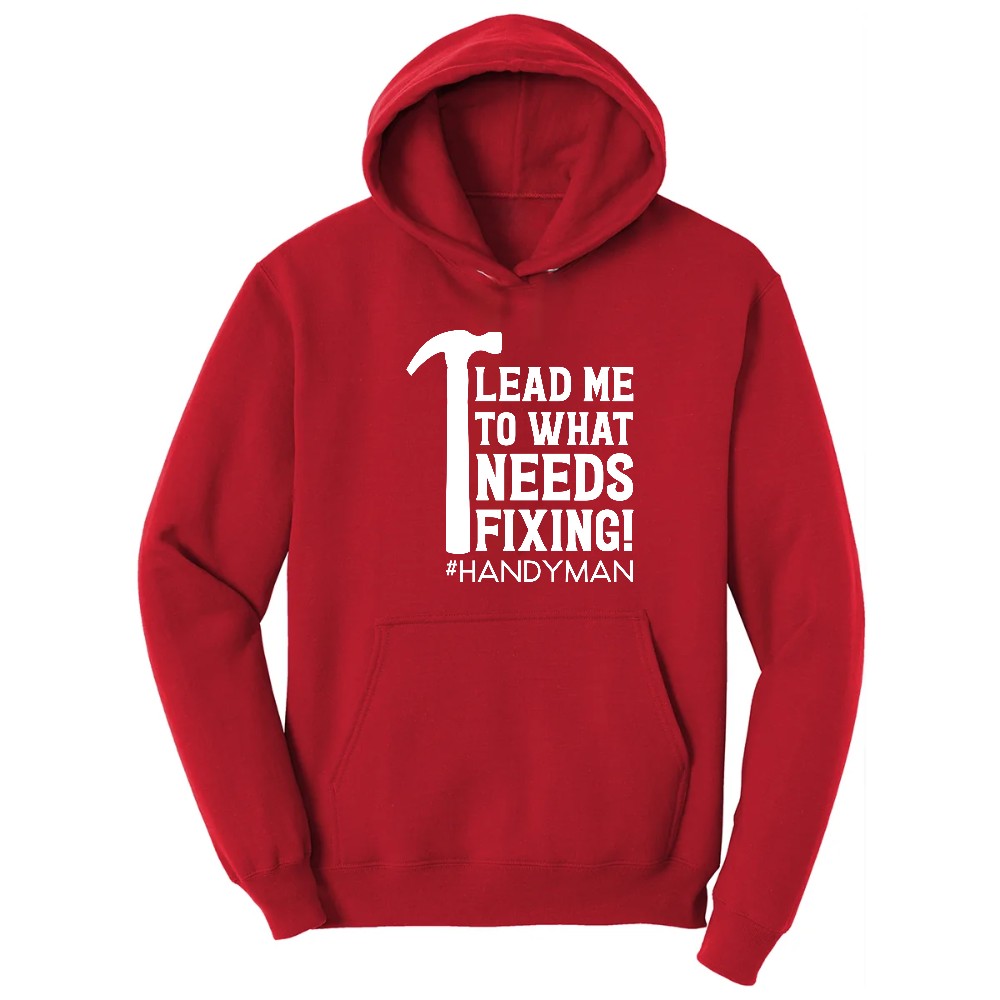 Lead Me to What Needs Fixing Hoodie - Red