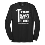 Lead Me to What Needs Fixing Long Sleeve Tee - Jet Black