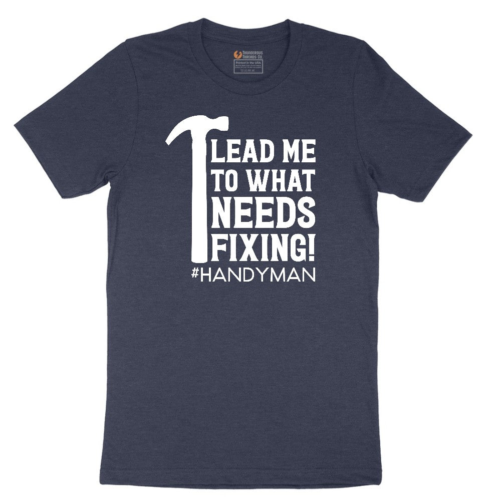 Lead Me to What Needs Fixing Short Sleeve Tee - Heather Navy