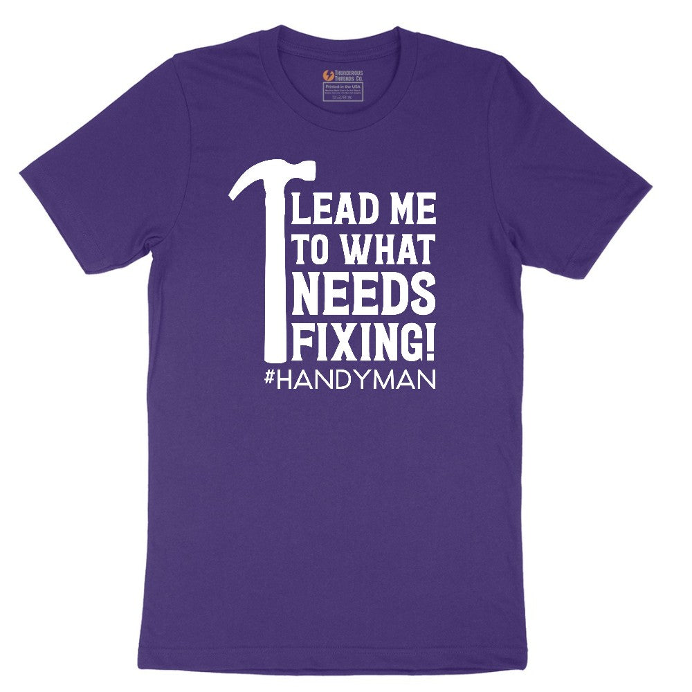 Lead Me to What Needs Fixing Short Sleeve Tee - Team Purple
