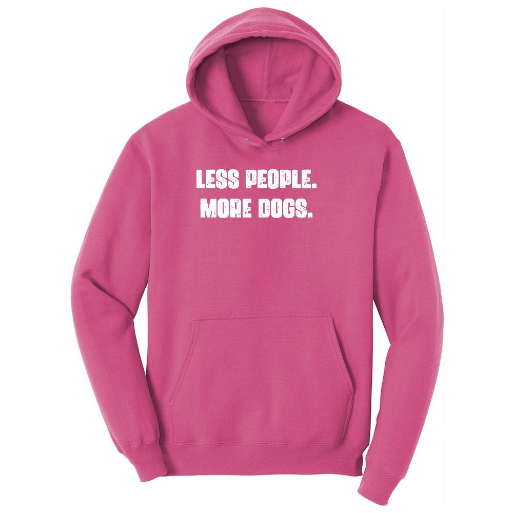 Less People More Dogs Ladies Hoodie - Sangria