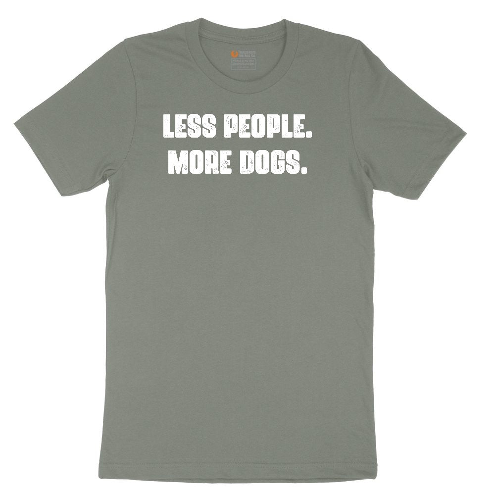 Less People More Dogs Ladies Short Sleeve Tee - Bamboo Blackout