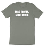 Less People More Dogs Ladies Short Sleeve Tee - Bamboo Blackout
