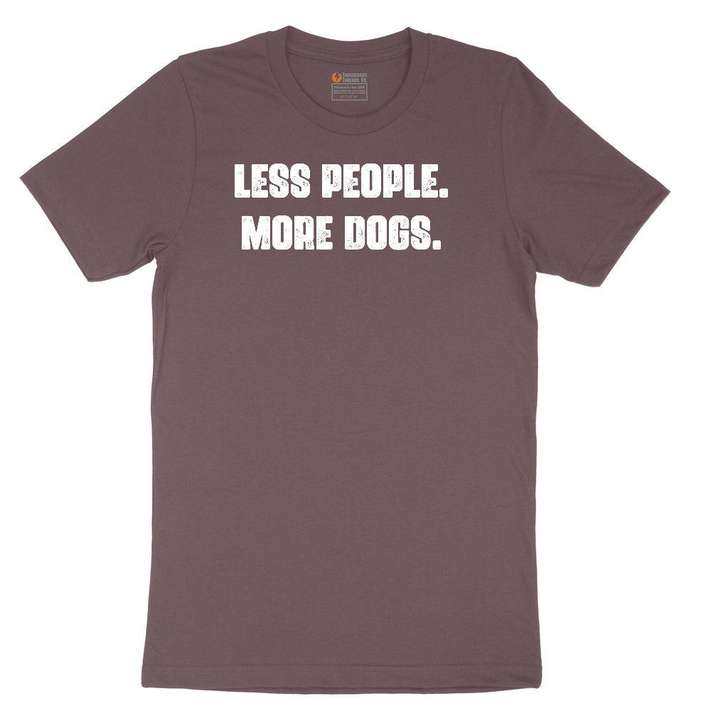 Less People More Dogs Ladies Short Sleeve Tee - Sangria Blackout