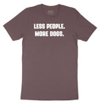 Less People More Dogs Ladies Short Sleeve Tee - Sangria Blackout